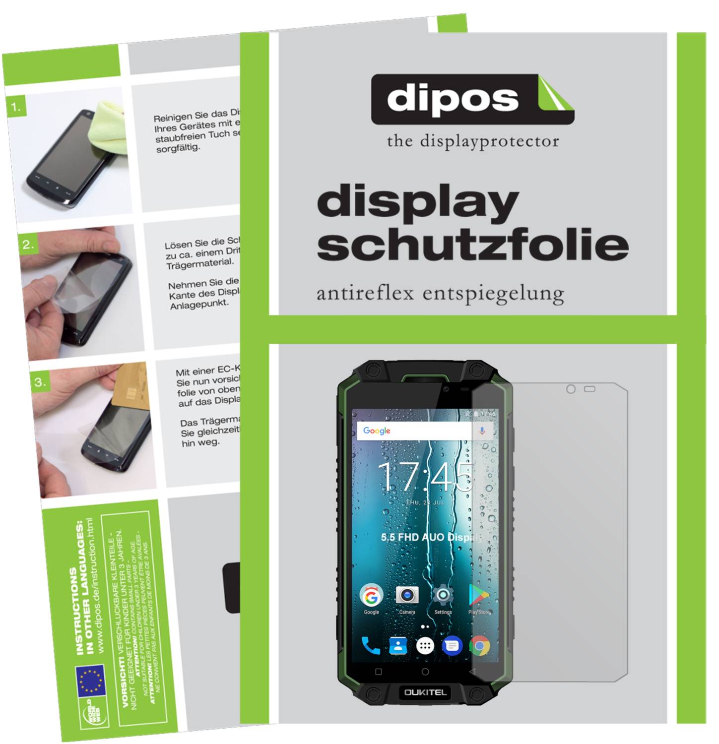 6x Pellicola per Ulefone Tiger Protettiva Protezione Schermo Antiriflesso dipos