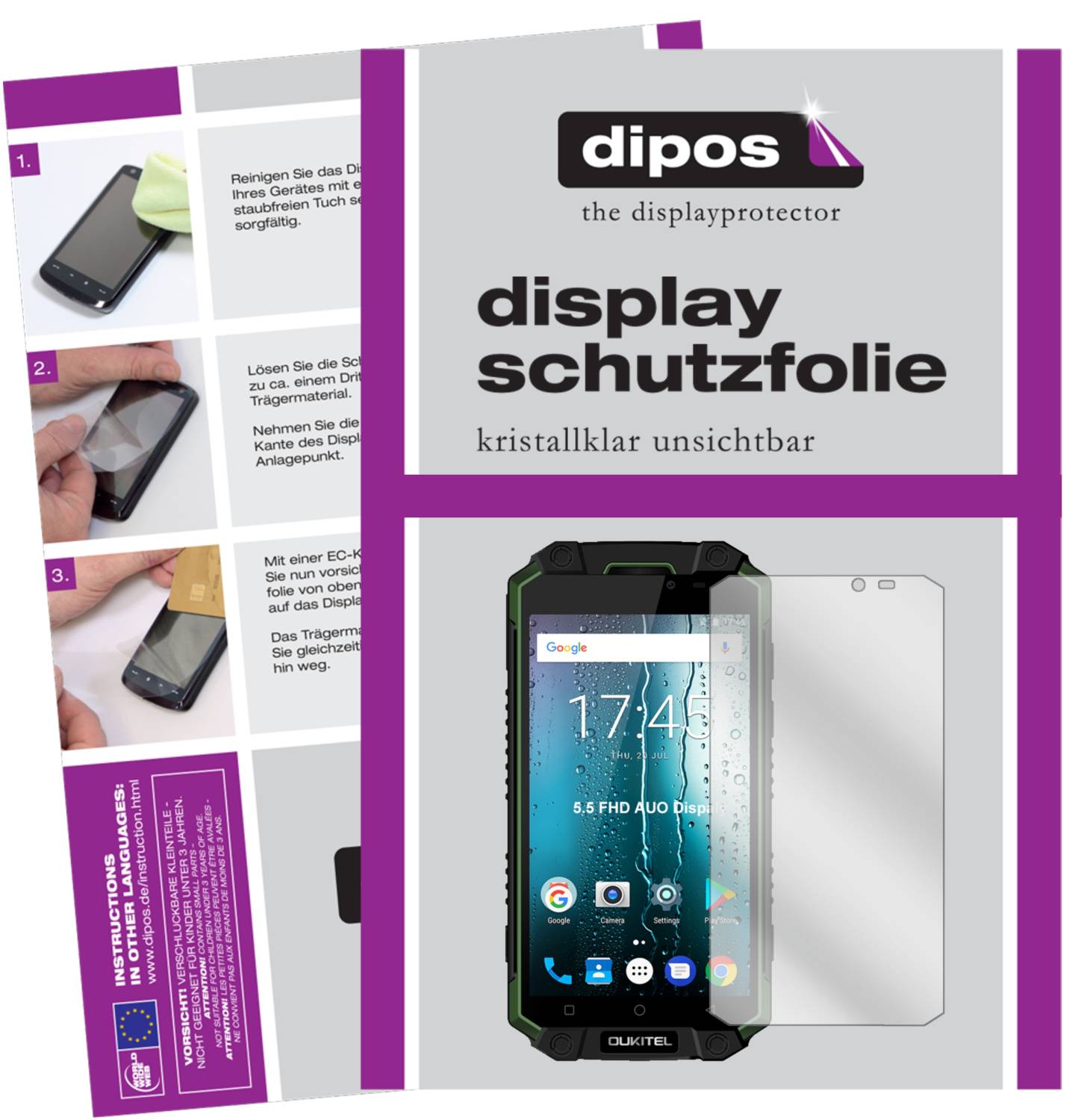 2x Pellicola per Nokia 8.1 Protettiva Protezione Schermo