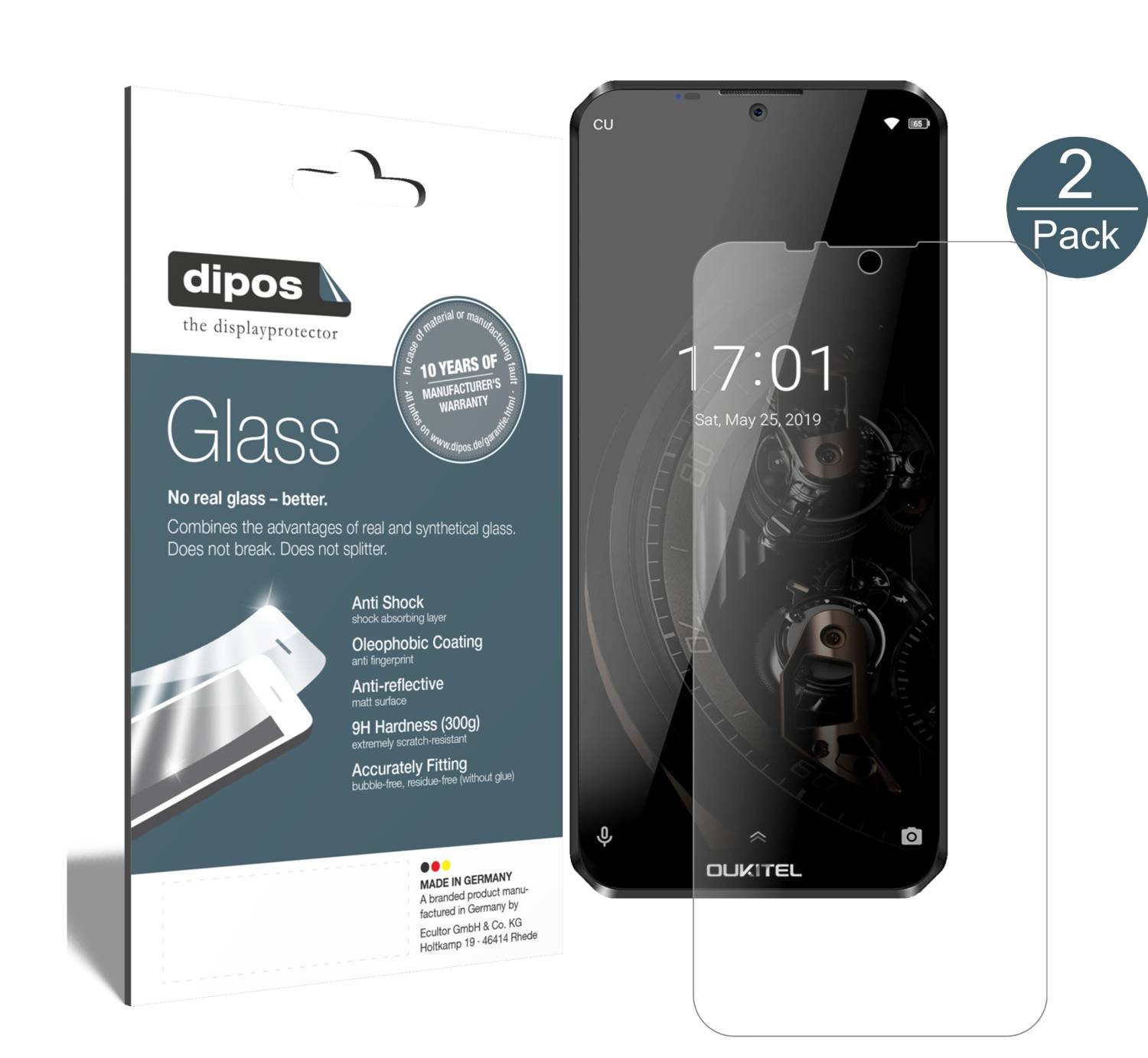 2x Pellicola Protettiva per Oukitel C33 , rivestimento al 100%, Protezione