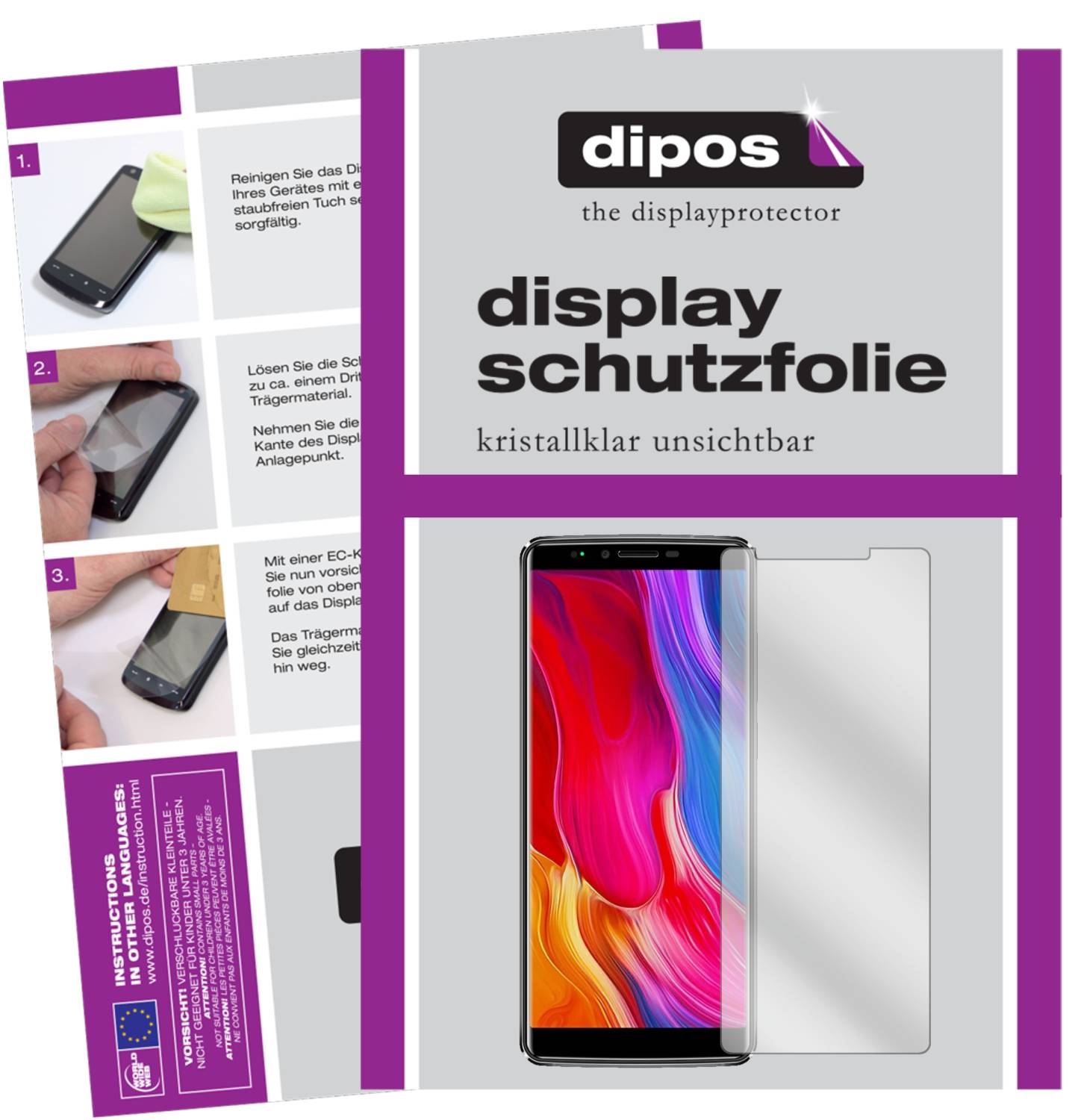 2x Pellicola Protettiva per Oukitel V2 Protezione Vetro
