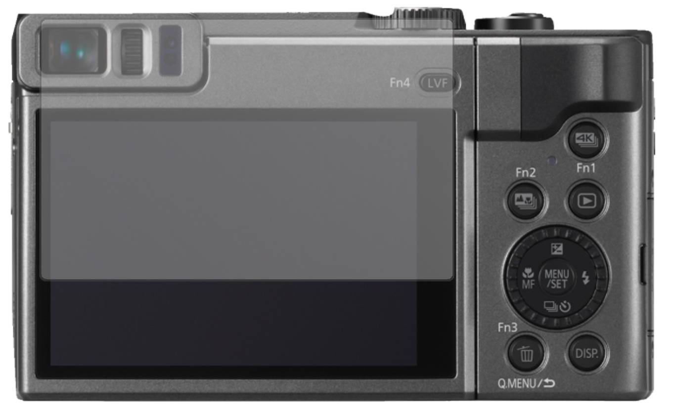 2x Displayschutz Klar für Panasonic Lumix DC-TZ202 Schutzfolie Displayfolie