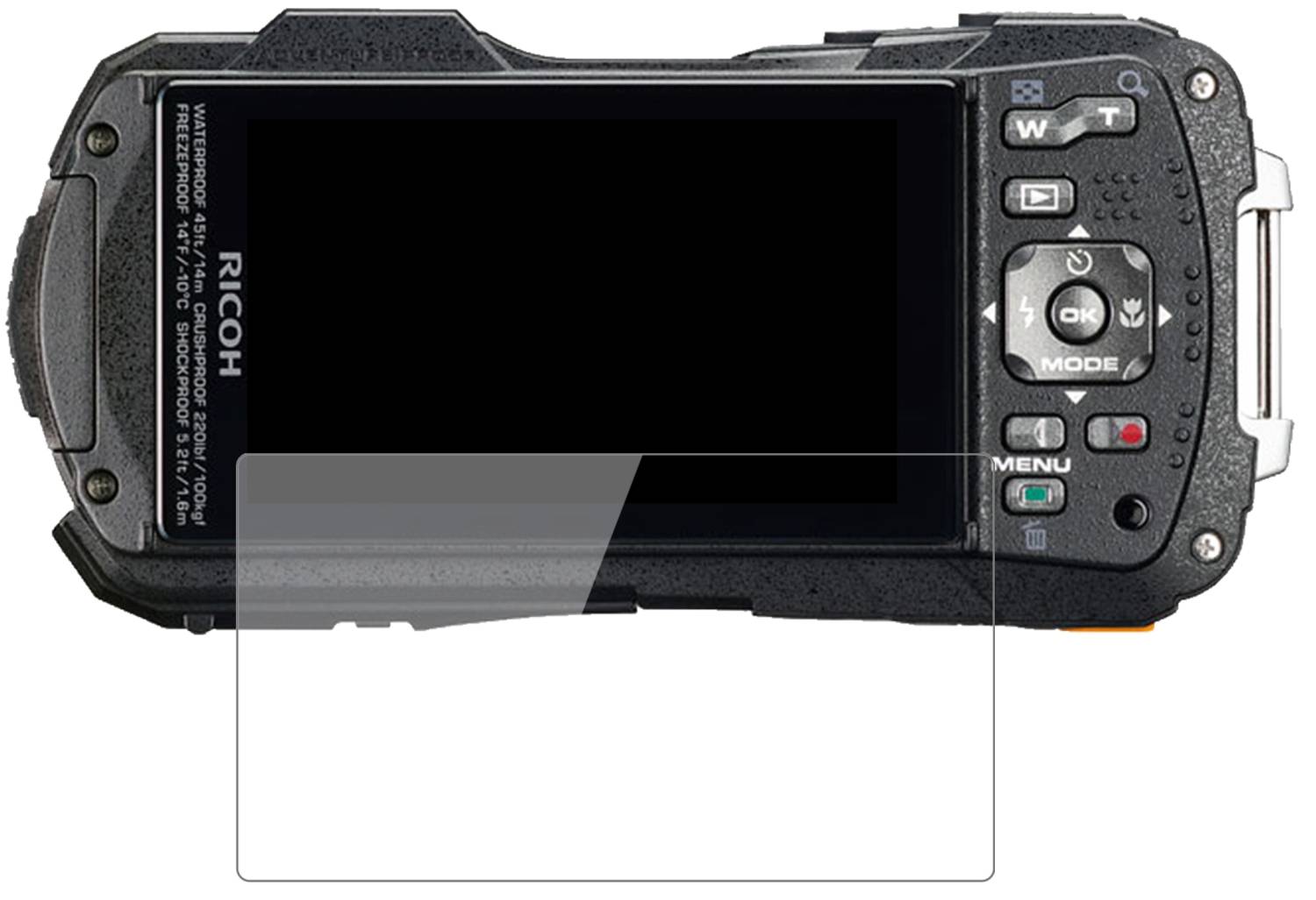 Protector de pantalla para protección de película de vidrio templado Ricoh WG-70