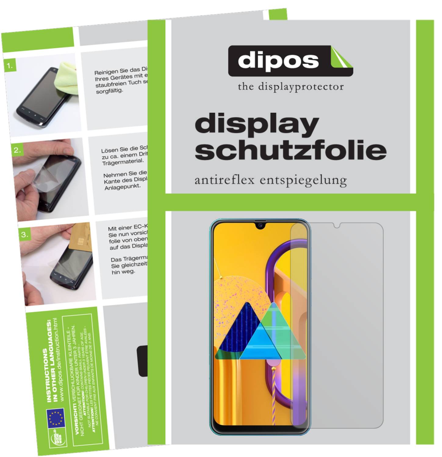 3+3x Pellicola per ZTE Axon 10s Pro Protettiva Protezione Antiriflesso dipos