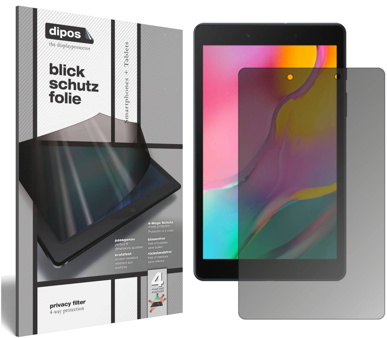 Samsung Galaxy Tab A 8.0 (2019) Screen Protector Privacy Filter 4Way