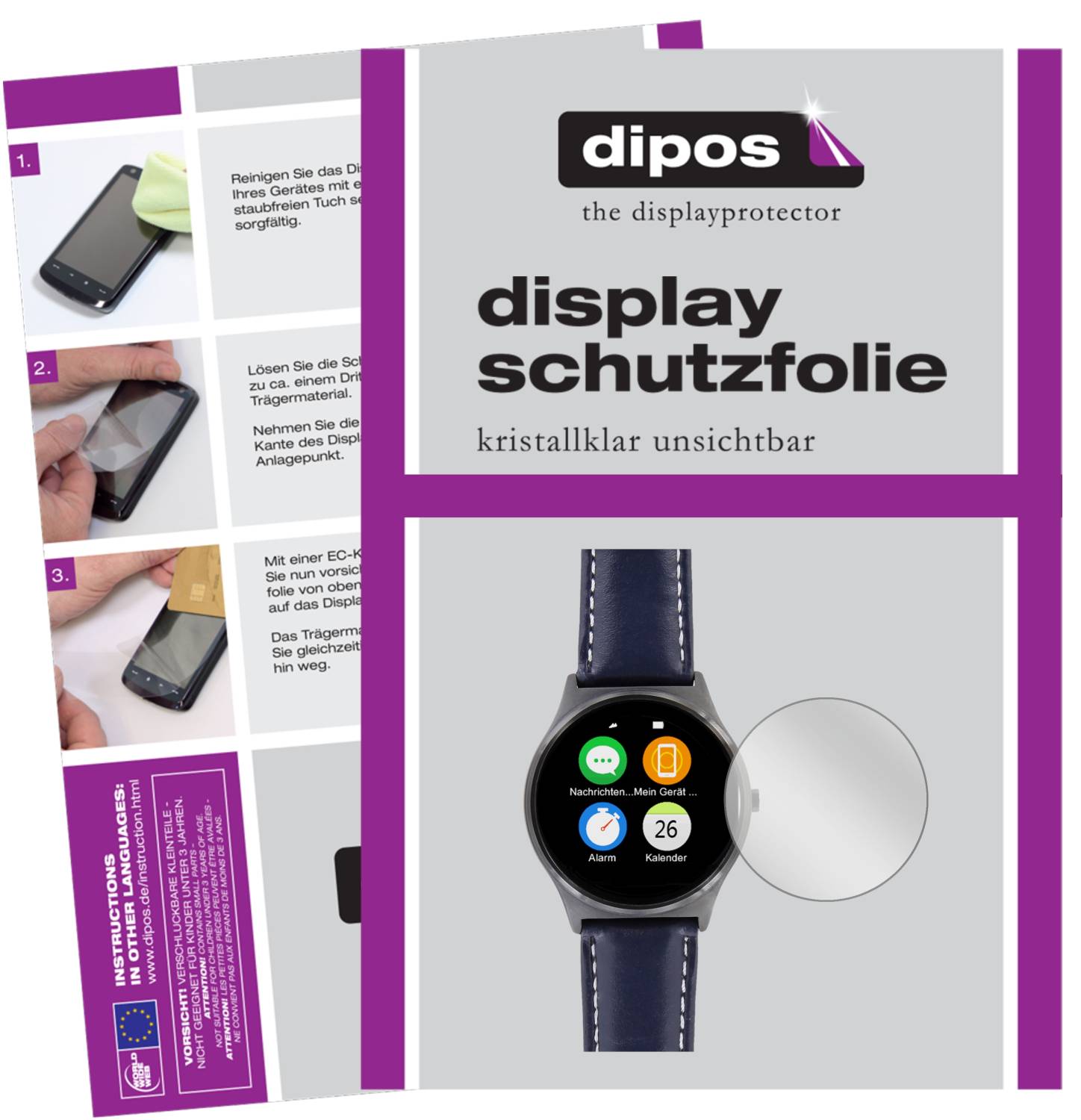 Protezione Vista Compatibile Con Orologio 53.5 Mm Diametro Pellicola Prottetiva Privacy 4 Modi 4051837450038