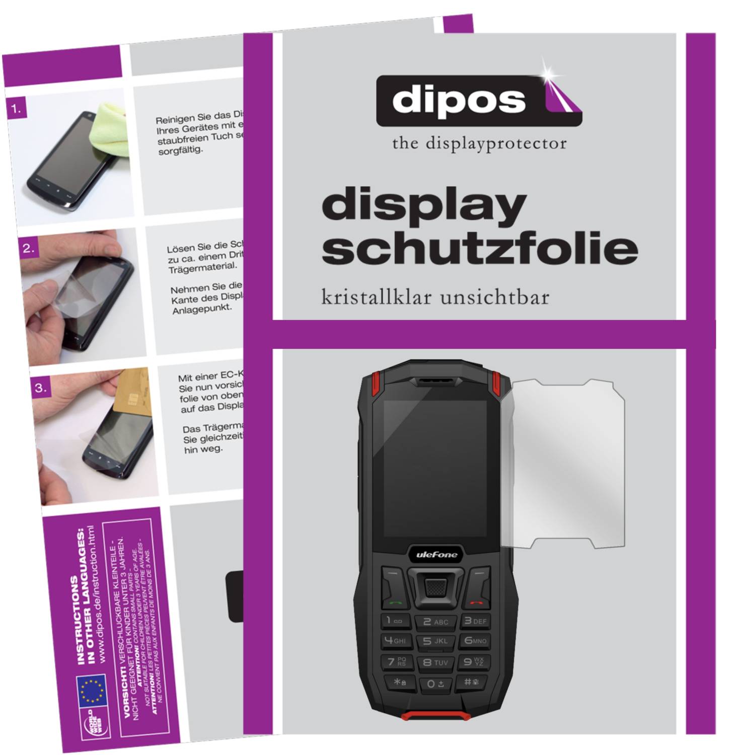 Pellicola Protettiva per Ulefone Armor 6 Protezione opaco Vetro Flessibile dipos