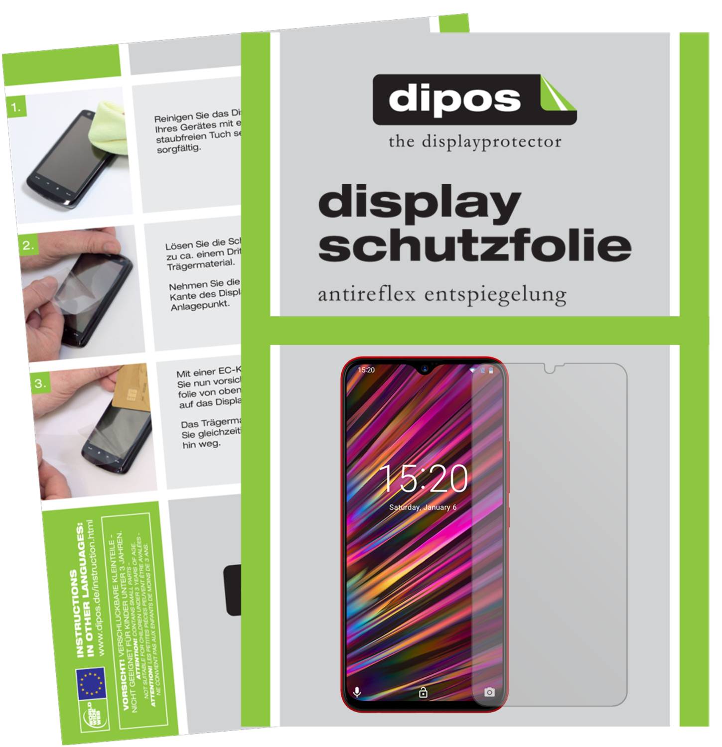 dipos I 2X Pellicola Protettiva antiriflesso Compatibile con Oppo Watch Free Pellicola di Protezione