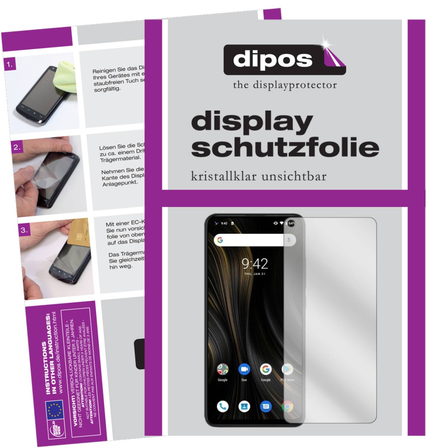 dipos I 6X Pellicola Protettiva Compatibile con Umidigi A5 PRO Pellicola di Protezione Cristallo