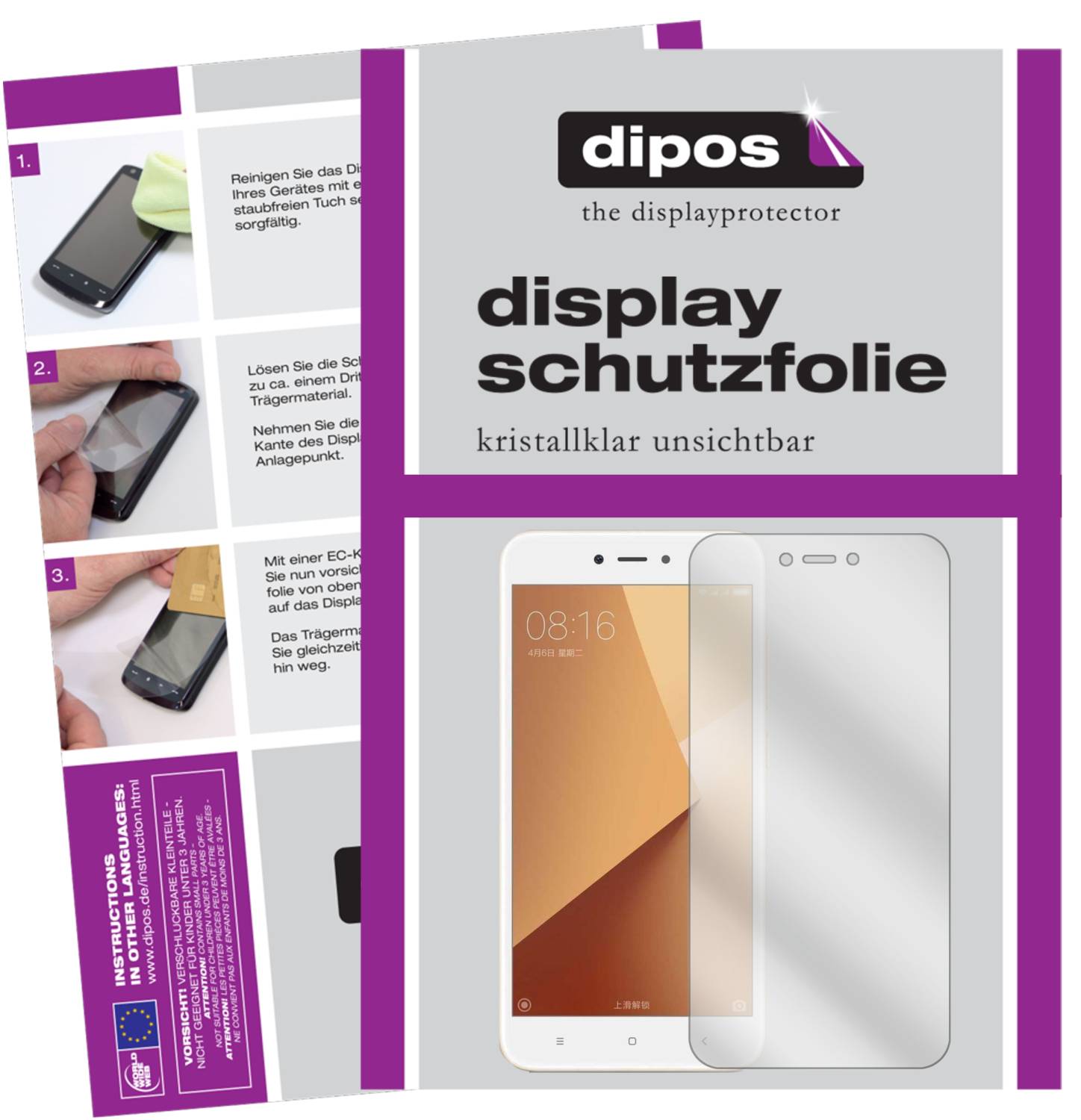 Dipos 2x Pellicola Protettiva In Cristallo Per Xiaomi Redmi Note 9 Pro – Made In Germany, Anti Graffio