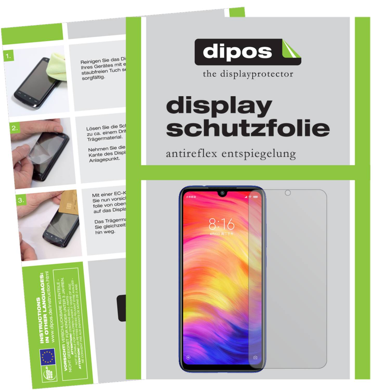 Dipos Pellicola Protettiva Antiriflesso Per Xiaomi Redmi Note 6 Pro: Confezione Da 6, Opaca, Anti-impronta, Made In Germany