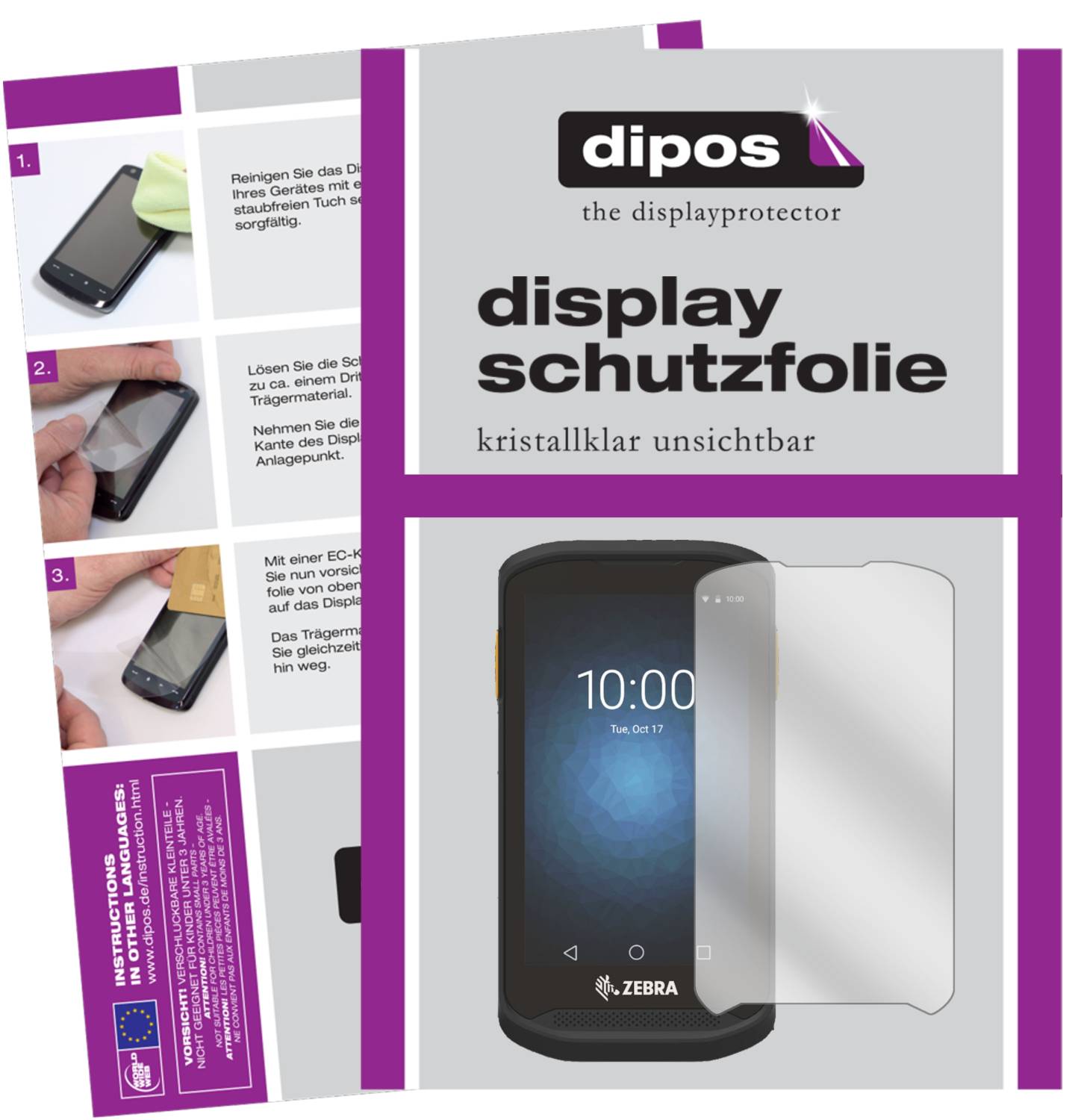 dipos I Protezione Vista Compatibile con Zebra TC73 / TC78