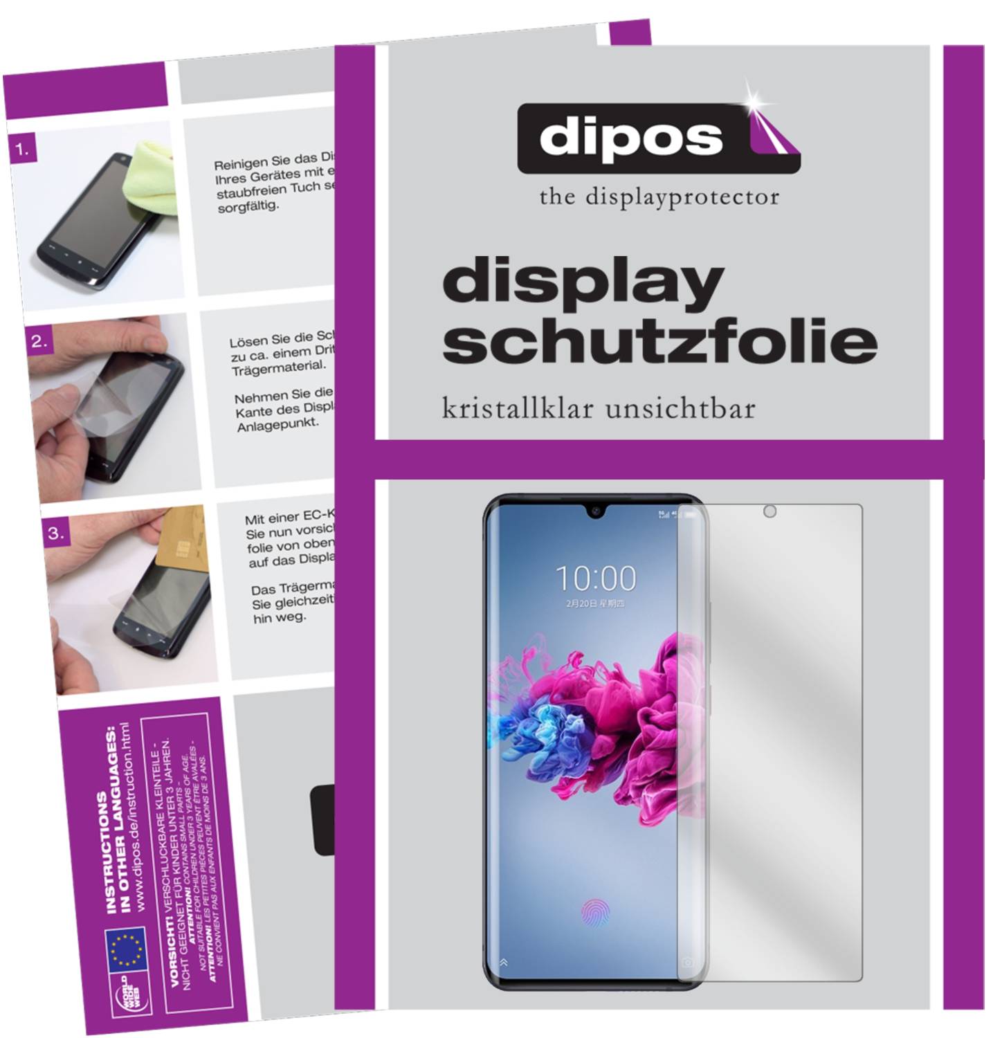 5x Pellicola Protettiva per ZTE Axon 11 Protezione Schermo Claro Display dipos