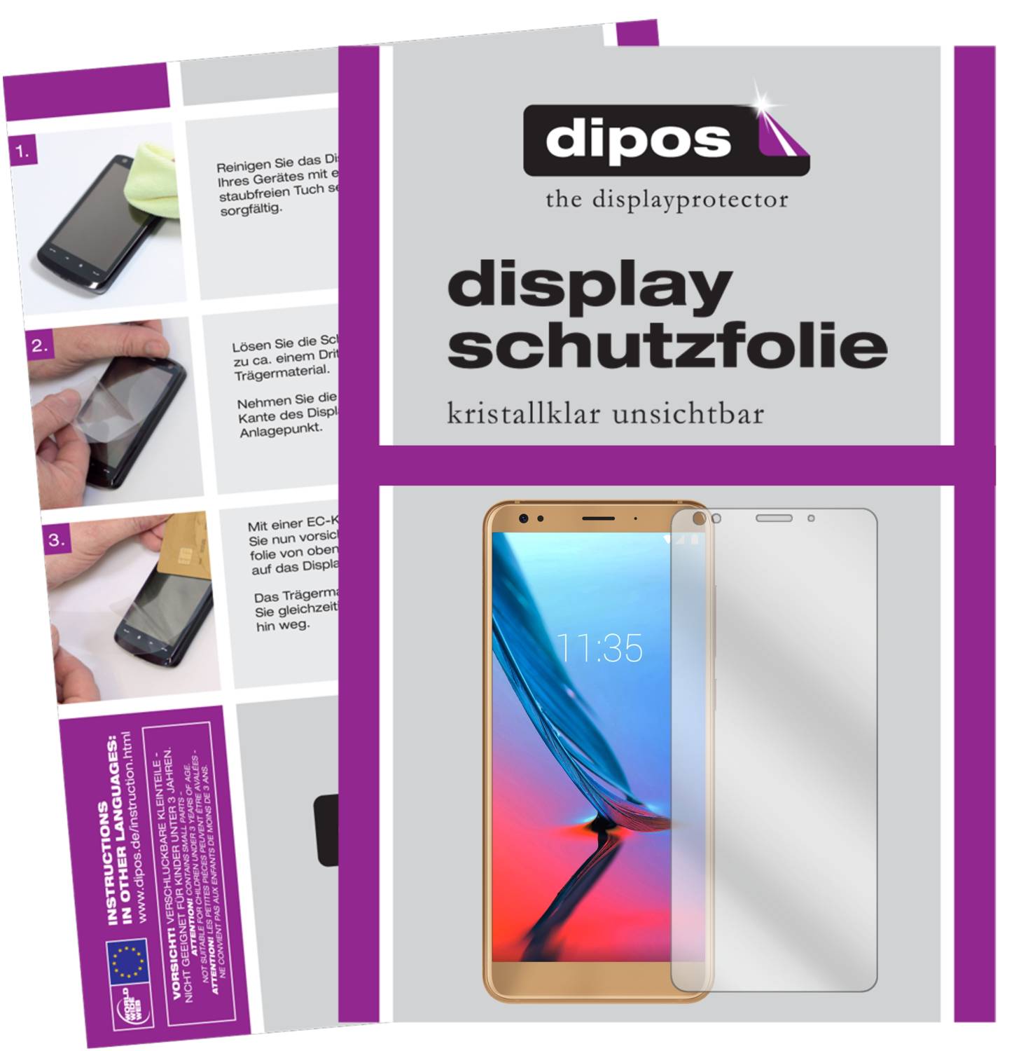 Dipos 2 Pellicole Protettive Crystalclear Per Nokia 4.2 - Taglio Laser, Anti Graffio, Made In Germany - copertina