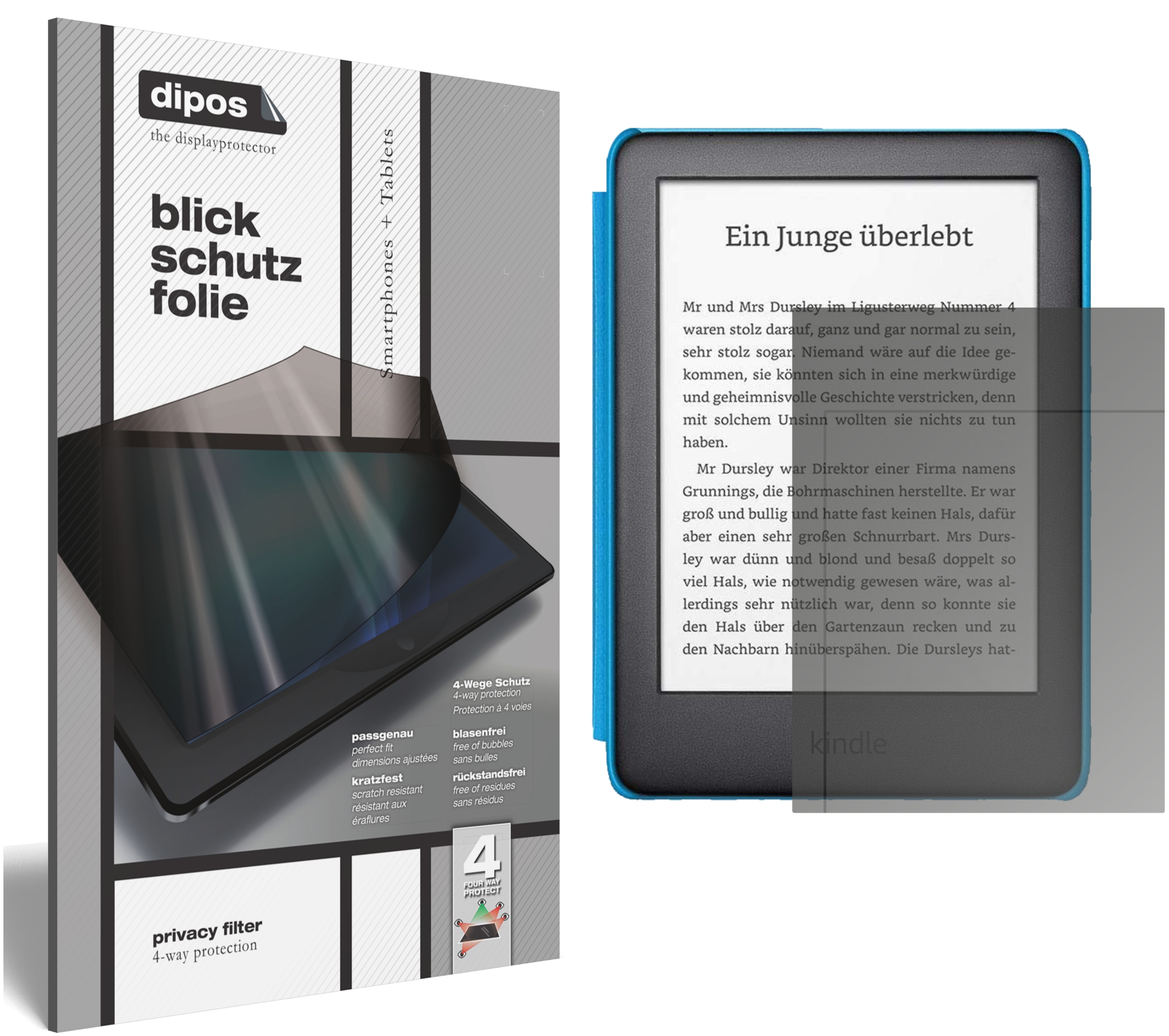 1x I Screen Protector Amazon Kindle Kids Edition (2019) Privacy Filter