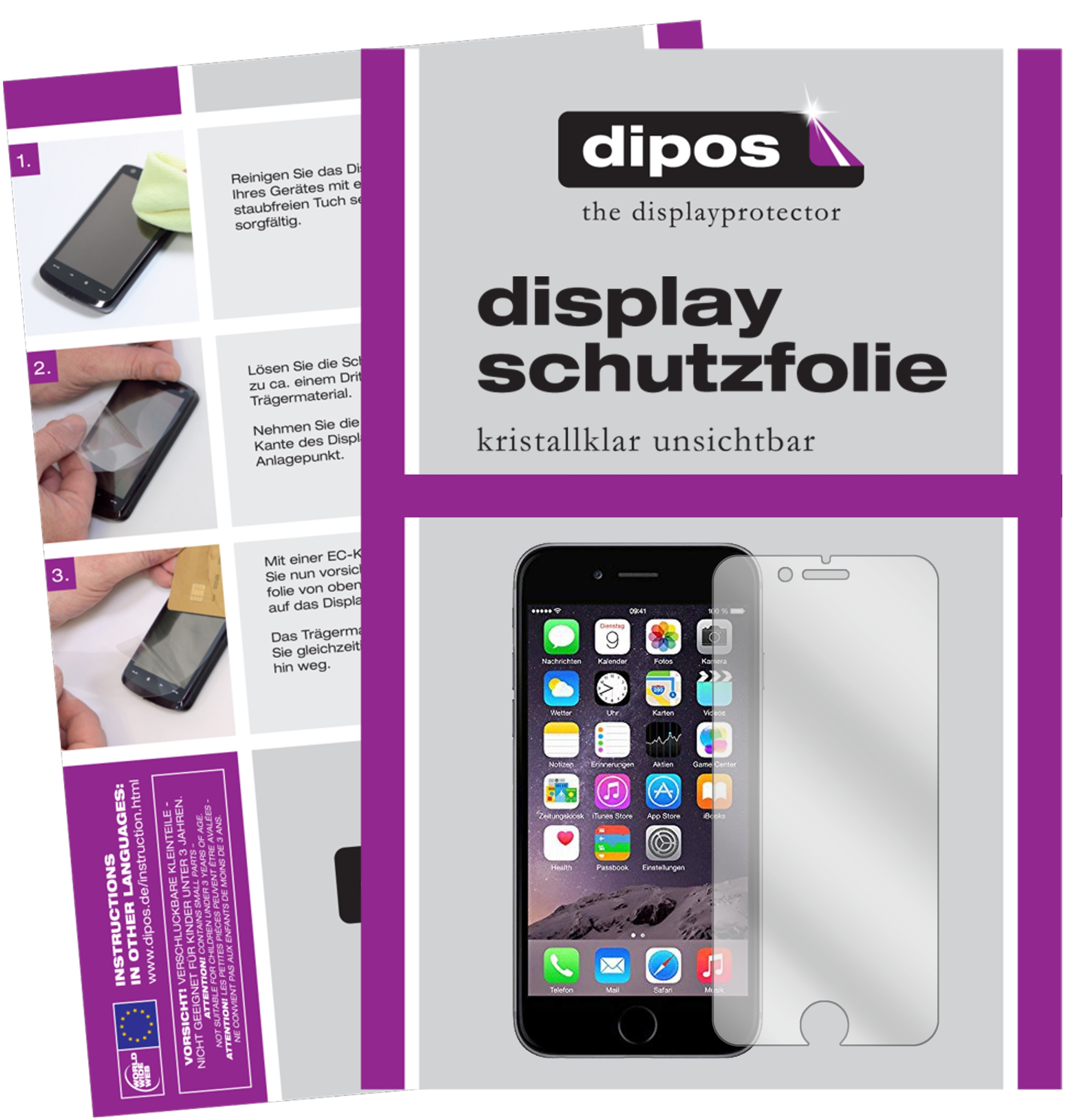 Dipos Vetro Temperato Per IPhone 6 Plus / 6s Plus – Pellicola Protettiva Schermo, Anti Graffio - 2