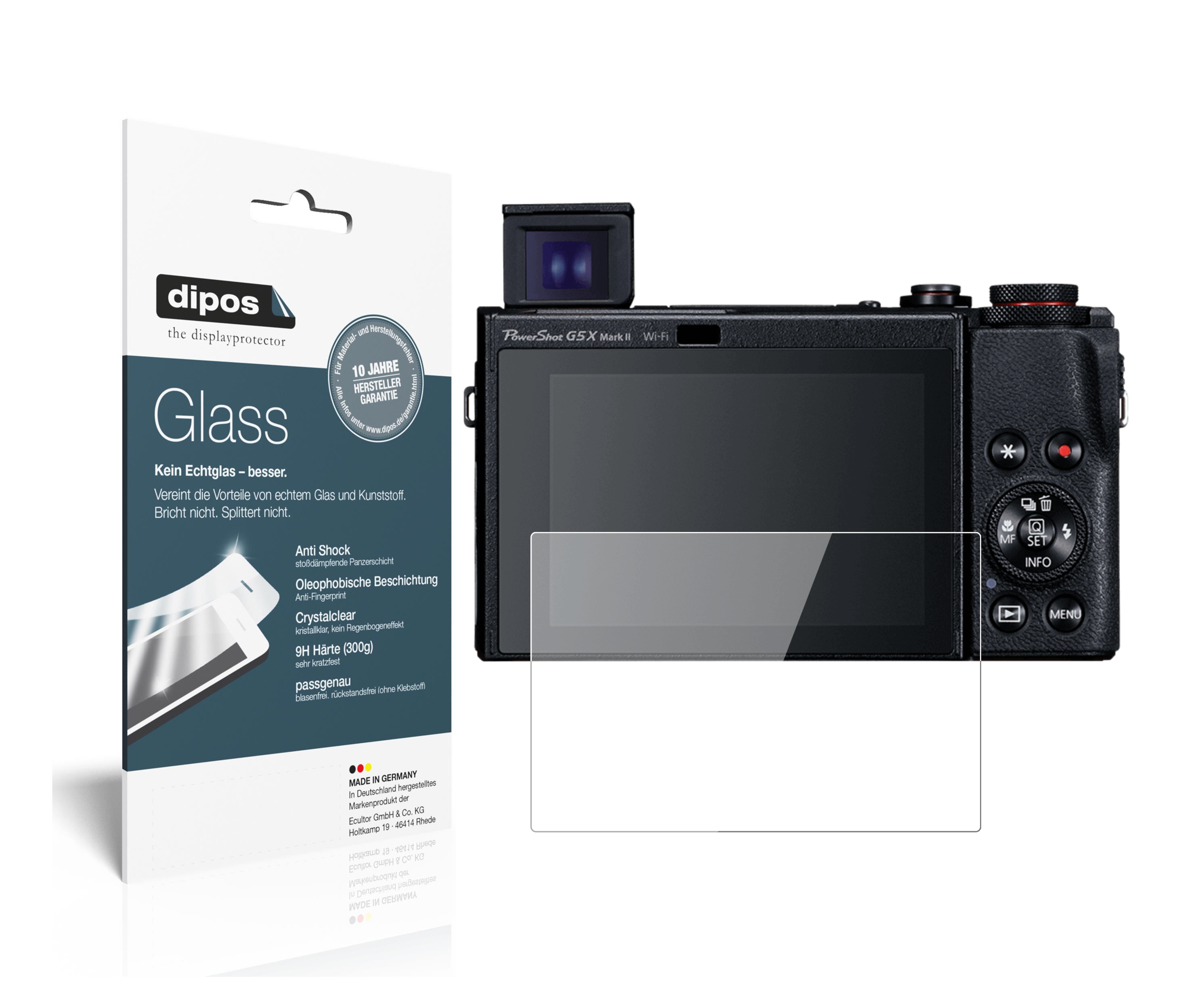 2x Displayschutzfolie Matt Canon PowerShot G7 X Mark II Schutzfolie Folie