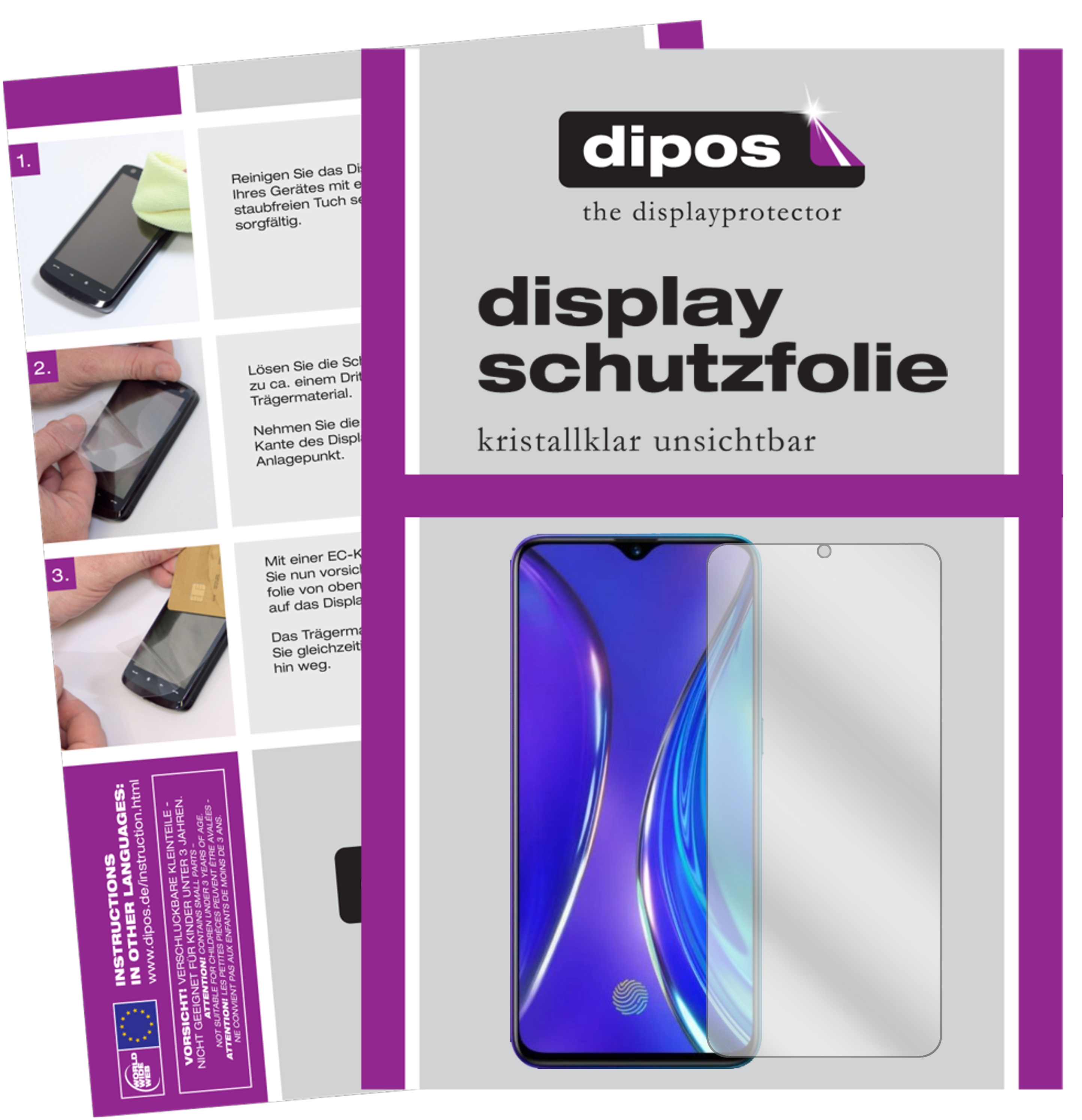 3x Pellicola blindata Premium per Oppo Find X2 Neo
